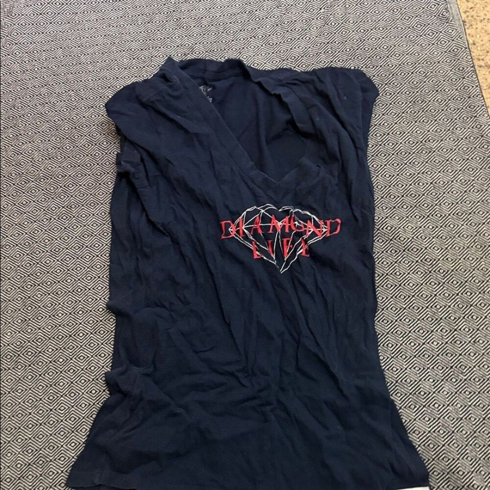 Diamond Supply Co. Black Tee with Red Graphic